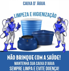 HIGIENIZAÇÃO DE CAIXAS DA ÁGUA E CISTERNAS